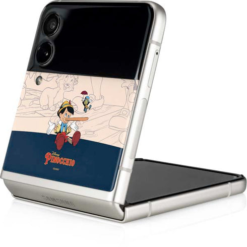 Disney Pinocchio and Jiminy Cricket Galaxy Z Flip3 5G Skin